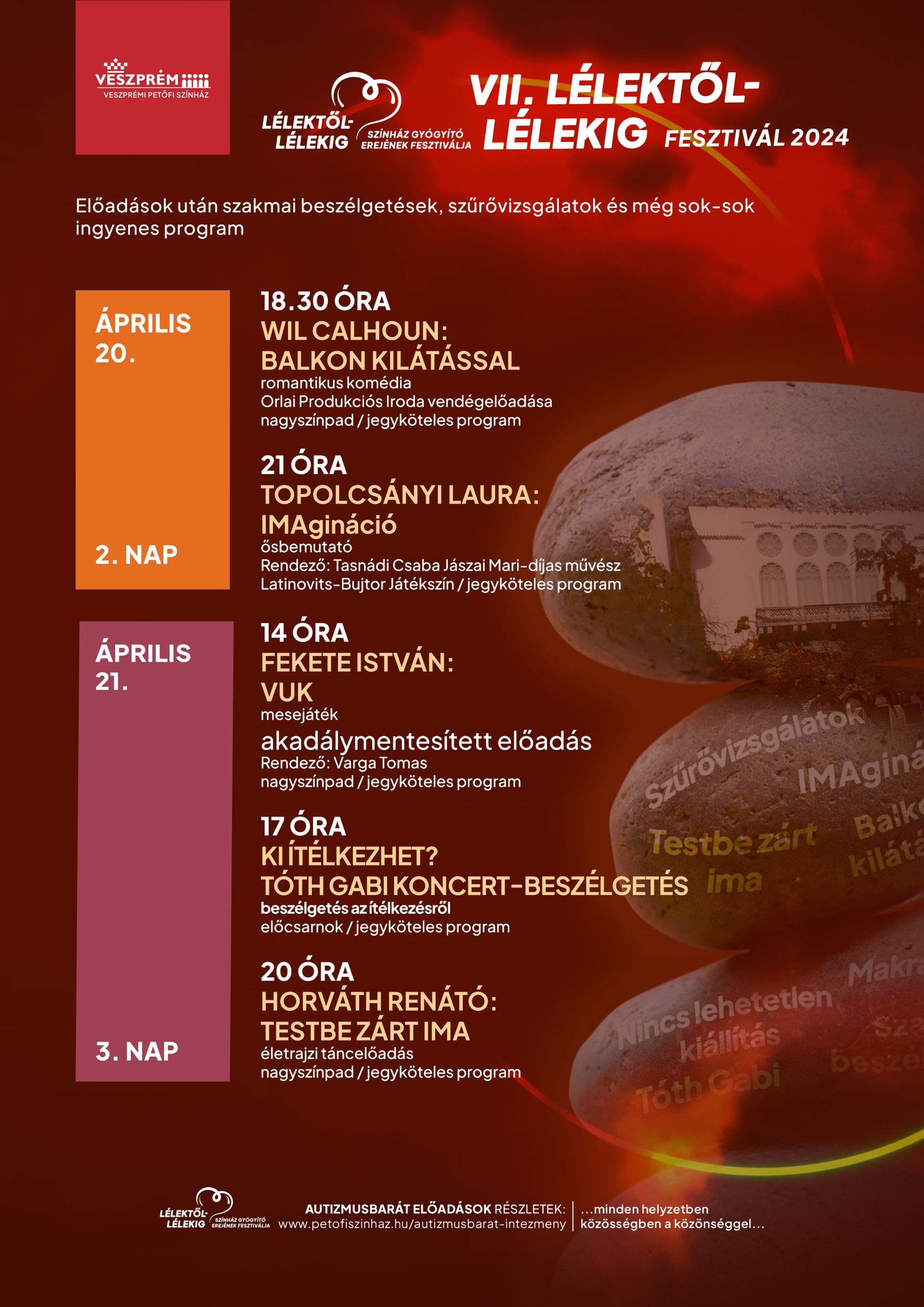 VII. Lélektől-lélekig Színház Gyógyító Erejének Fesztiválja áprilisban Veszprémben!