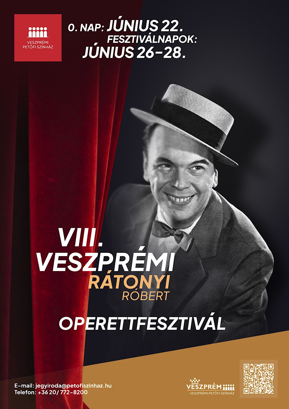 Operettbarátok figyelmébe: íme, a VIII. Veszprémi Rátonyi Róbert Operettfesztivál programja!