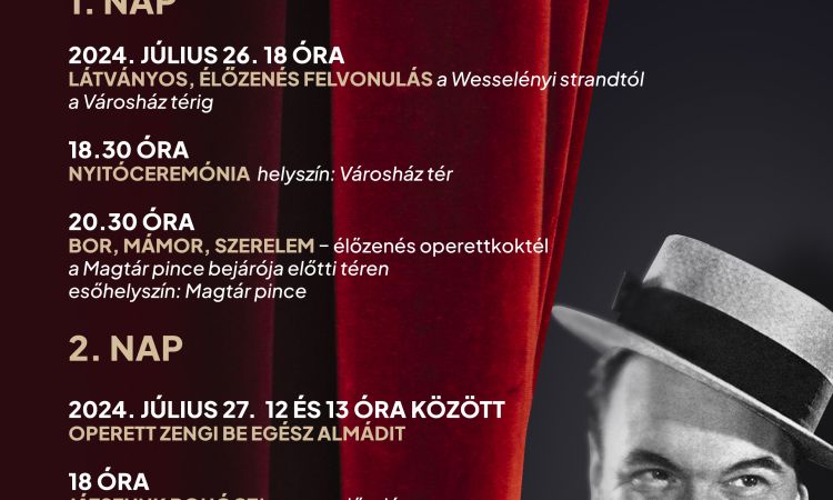 RÁTONYI RÓBERT OPERETTFESZTIVÁL BALATONALMÁDIBAN