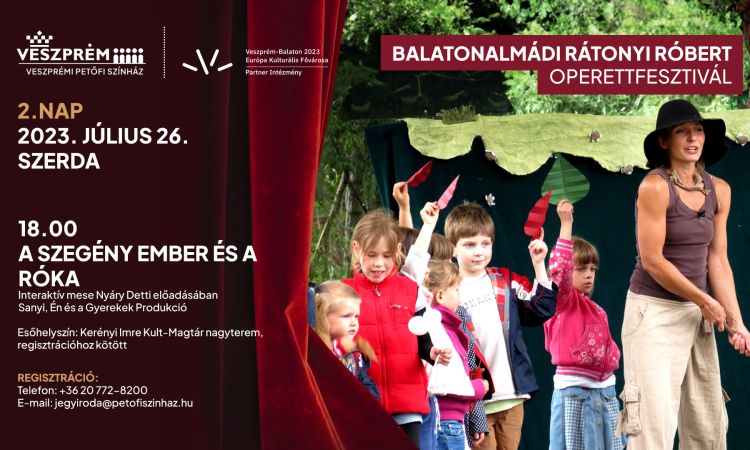 RÁTONYI RÓBERT OPERETTFESZTIVÁL BALATONALMÁDIBAN - PROGRAMVÁLTOZÁS