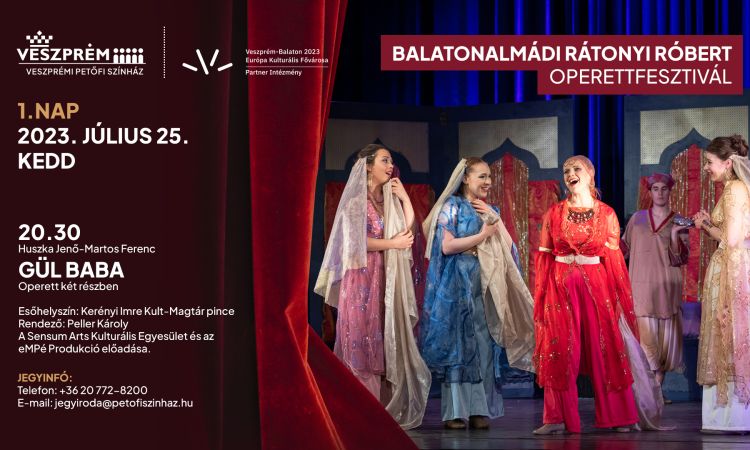 RÁTONYI RÓBERT OPERETTFESZTIVÁL BALATONALMÁDIBAN - PROGRAMVÁLTOZÁS