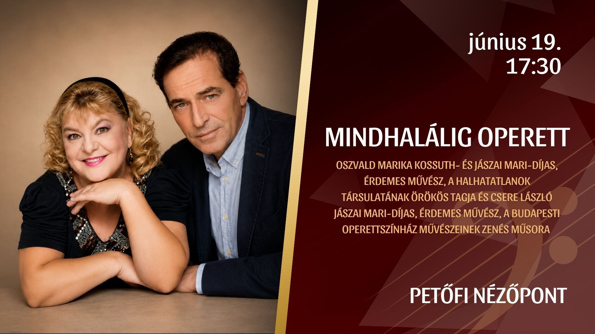 MINDHALÁLIG OPERETT - OSZVALD MARIKA ÉS CSERE LÁSZLÓ