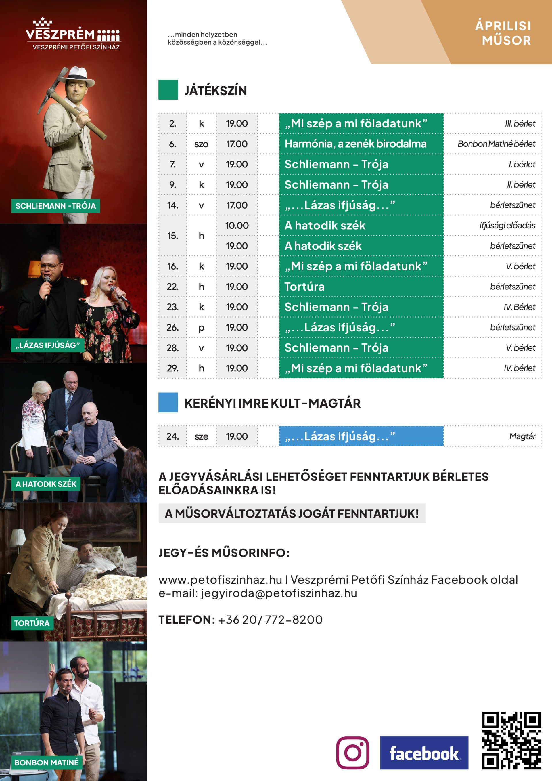 ÁPRILIS HAVI MŰSOR