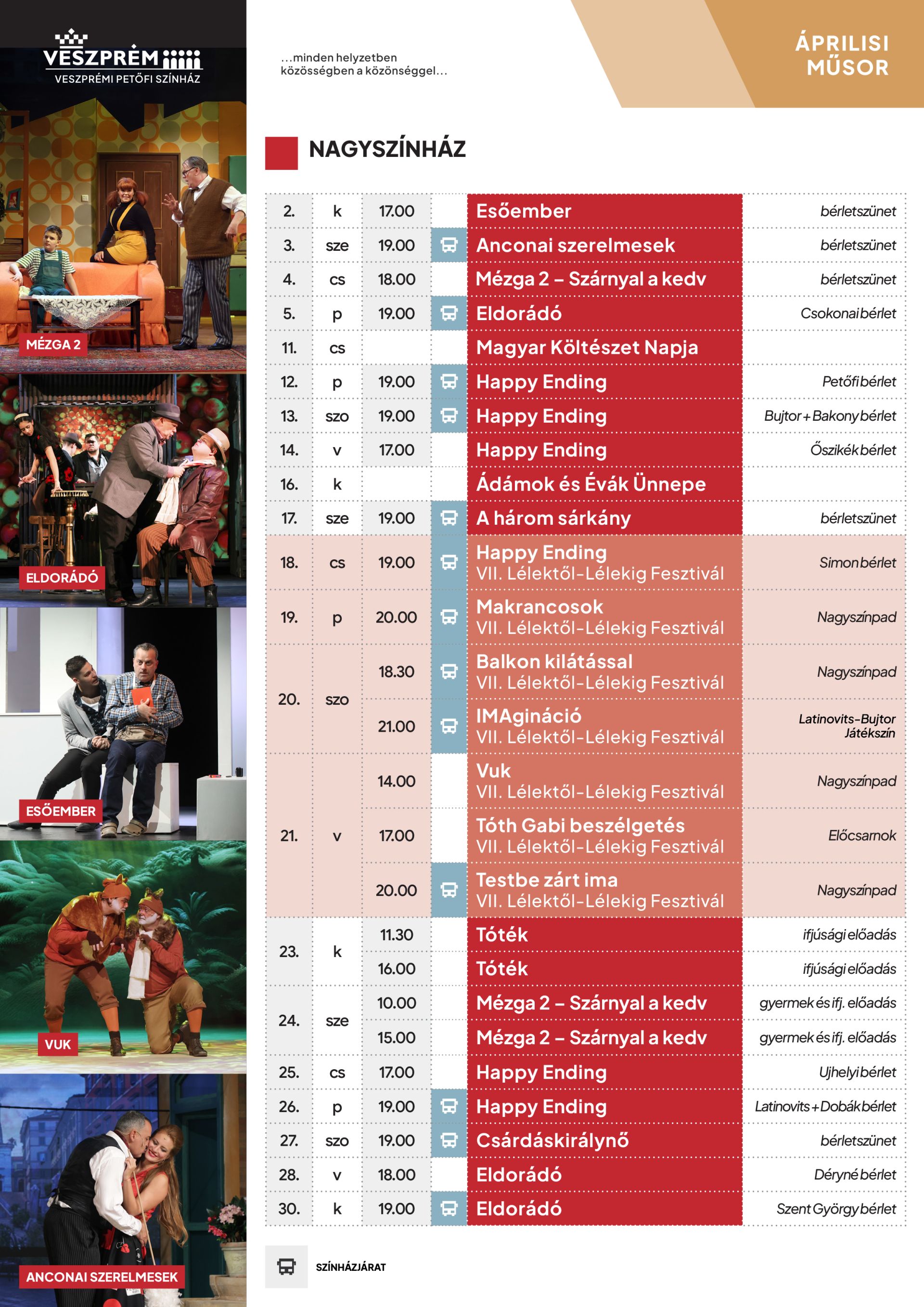 ÁPRILIS HAVI MŰSOR