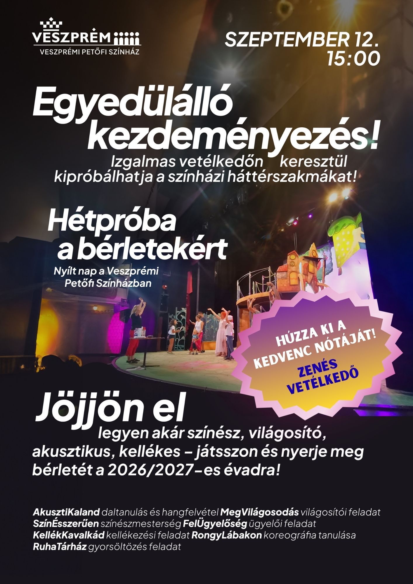Szeptemberben újra: hétpróba a bérletekért!