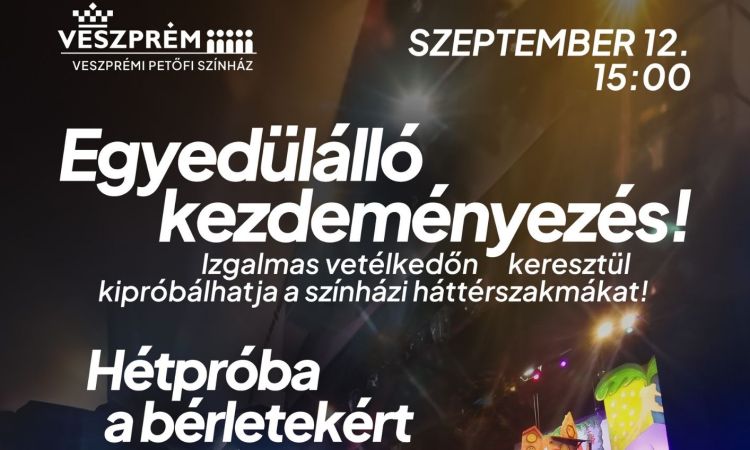 Szeptemberben újra: hétpróba a bérletekért!