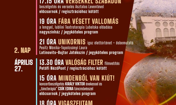 A VIII. Lélektől-Lélekig Fesztivál részletes programja